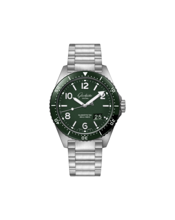 SeaQ Panorama Date Varnish Reed Green 43mm - Stainless Steel on Bracelet